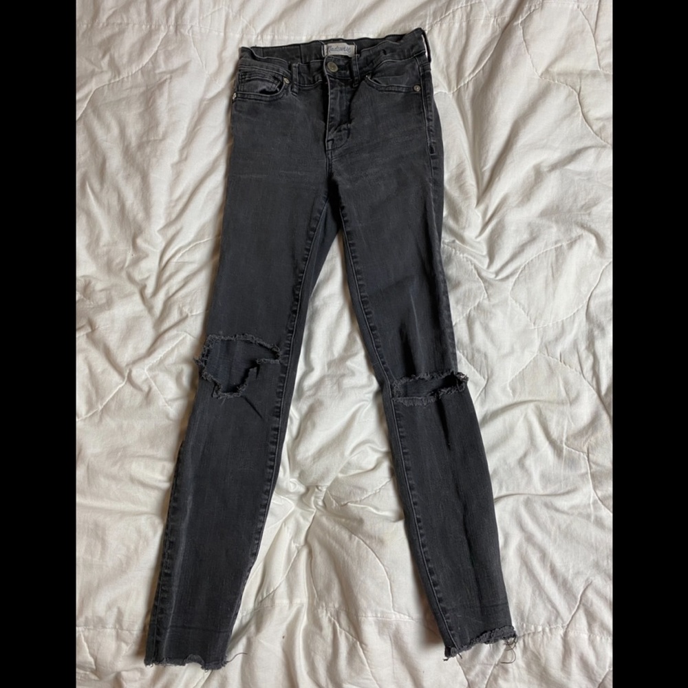 Madewell ash black skinny jeans